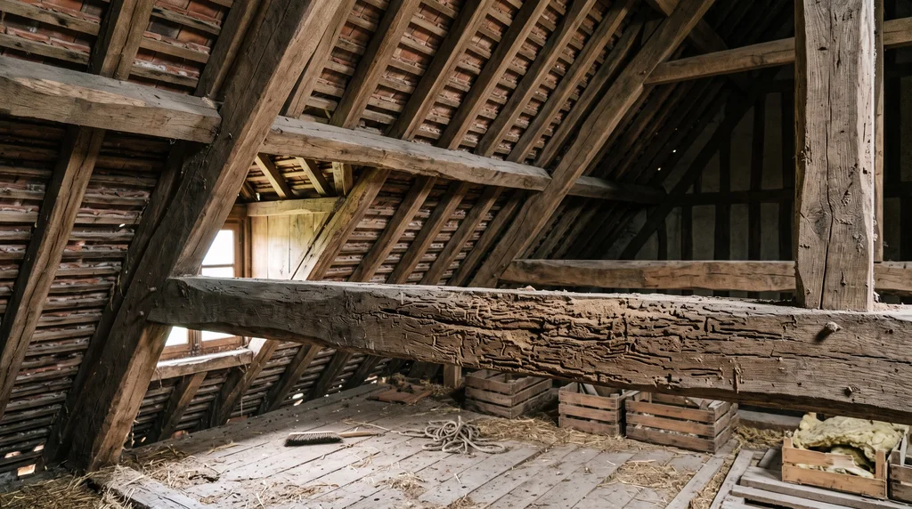 Bois de structure et charpente — sondage des bois — Termites à Brest